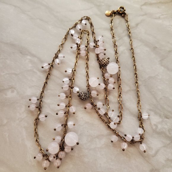 ✨ J.Crew Rhinestones Crystal Pave Ball Beaded Beads Antique Necklace ✨